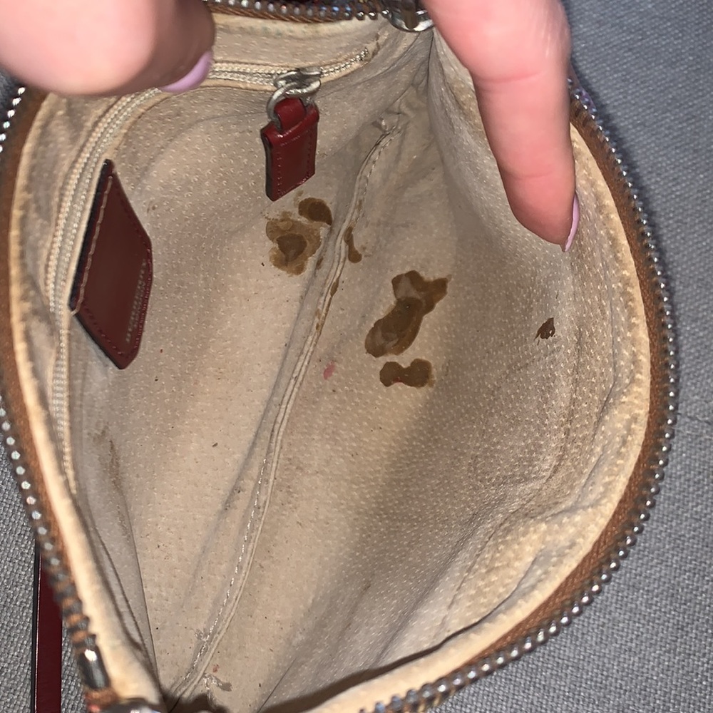 💯 Authentic BURBERRY Haymarket Check Small Crossbody Clutch Bag Red - Picture 4 of 7